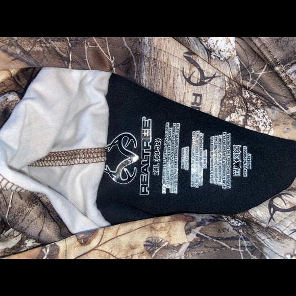 REAL TREE EDGE CAMO MEN'S HUNTING TECH HOOD PULLOVER w/Built-In FACE GAITER NEW - Picture 12 of 16